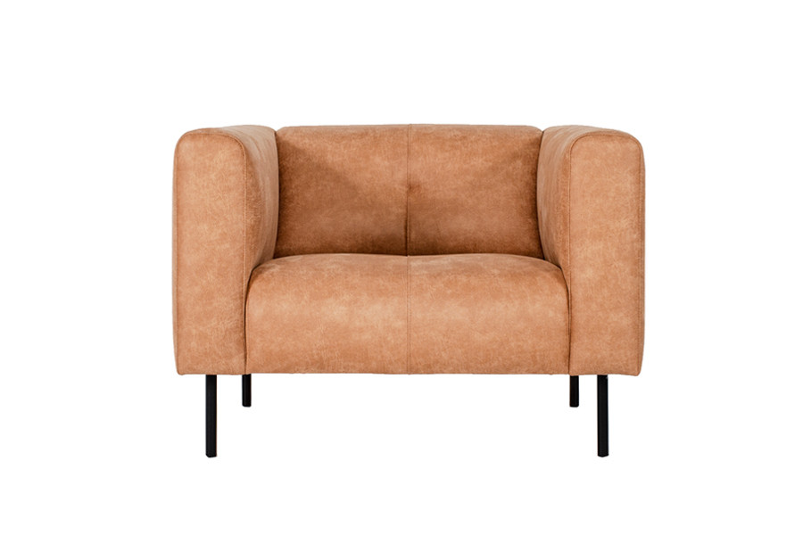 metropool fauteuil bull cognac rvv