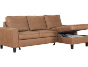 londen hoekbank cognac schuin box open