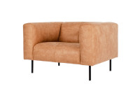 metropool fauteuil bull cognac schuin
