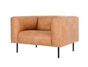 metropool fauteuil bull cognac schuin