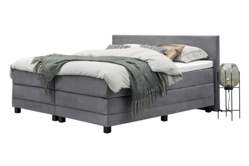 boxspring devon vast grijs schuin
