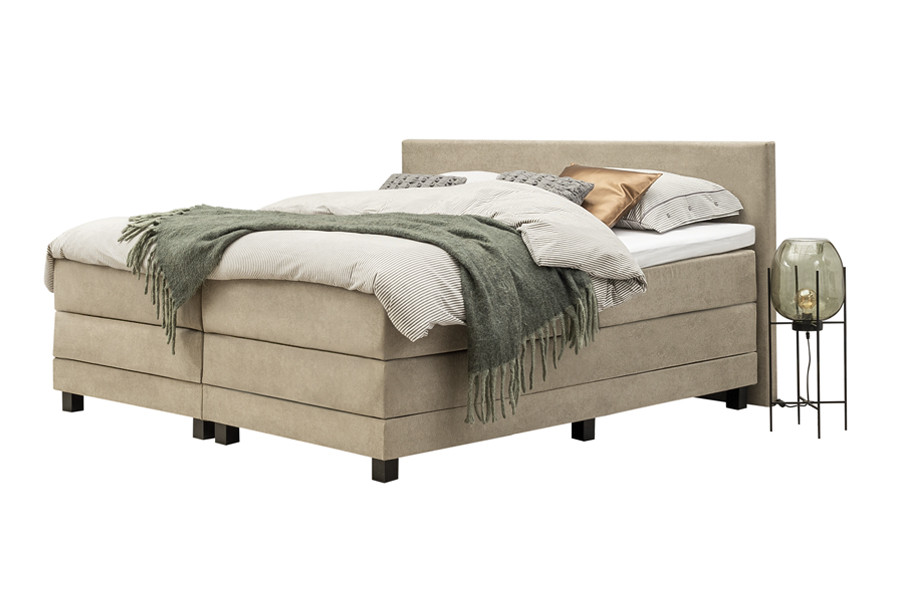 boxspring devon vast taupe schuin